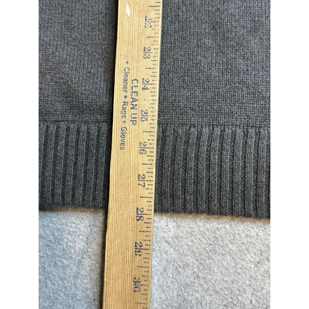 Aeropostale Sweater Mens L Quarter Zip Gray Cotton Mock Neck Raglan Sleeve